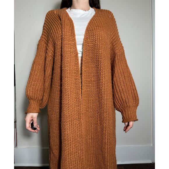 Pol Orange Oversized Chunky Sweater Size Medium - Picture 3 of 6